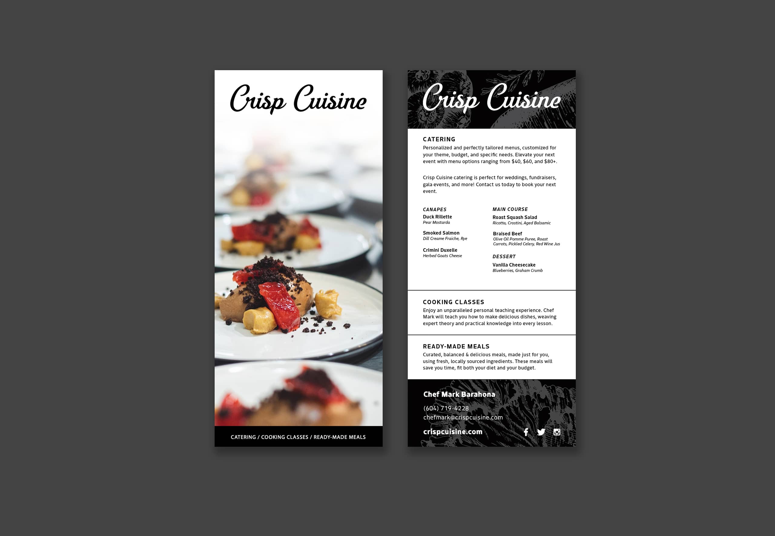 Crisp Cuisine Rack Card